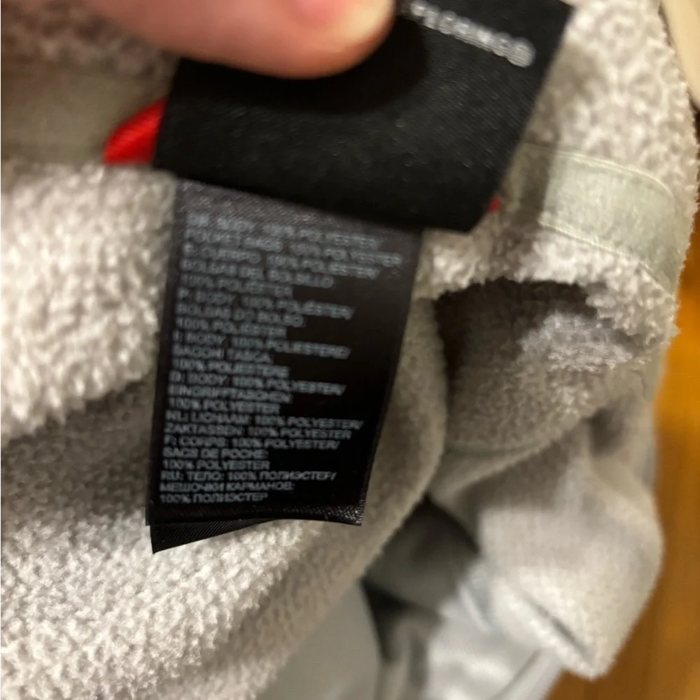 The north face white gray texture cap rock fleece size XL